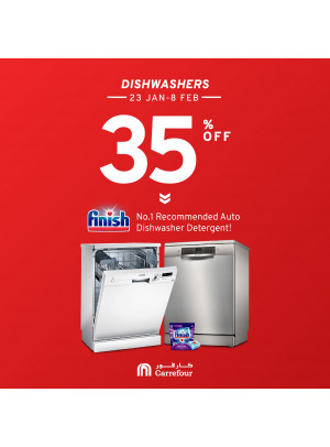 خصومات رائعة 35% على غسالات الأطباق