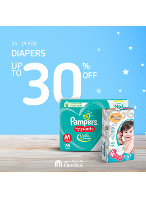 Up To 30% Off on Diapers