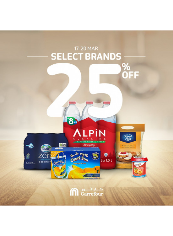 25% Off on Select Brands