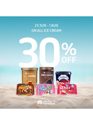 خصم مذهل 30% على الآيس كريم