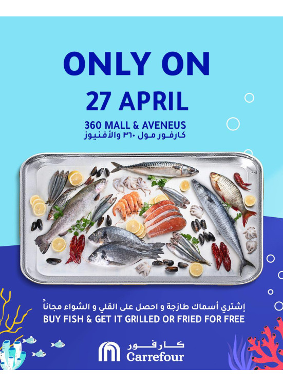 عروض الأسماك الطازجة
