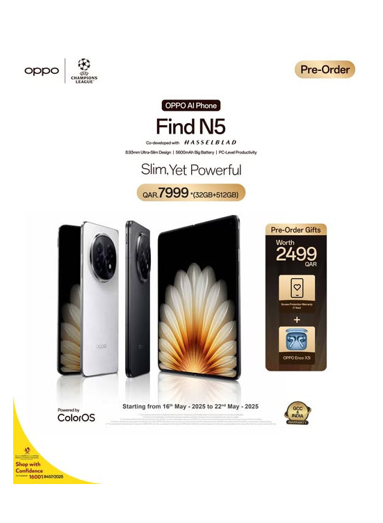 Pre-Order Now - Oppo Ai Phone Find N5