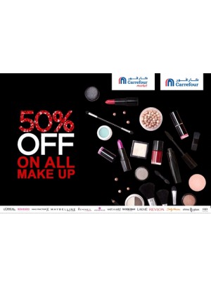 50% OFF on all make up brands