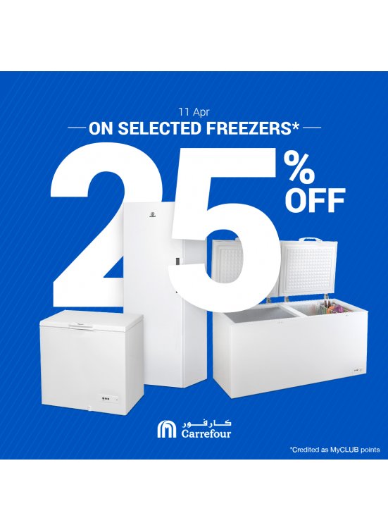 WoW Sale 25% Off on Freezers