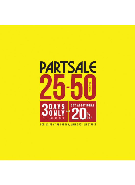 Part Sale 25% - 50% - Additional 20% Off