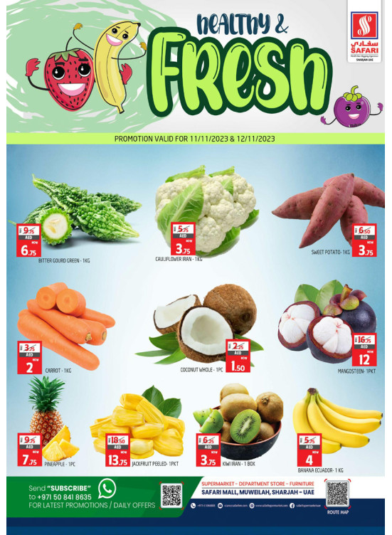 Fresh Offers Safari Mall, Muweilah from Safari Hypermarket until 12th