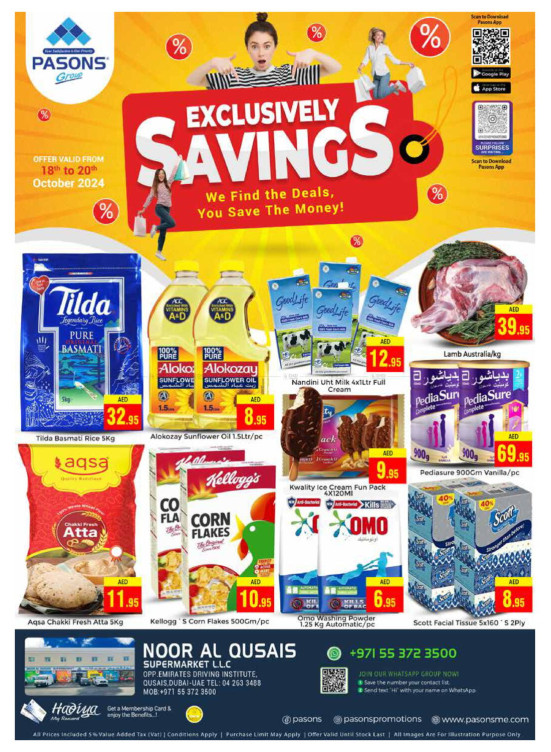 Exclusively Savings - Noor Al Qusais Supermarket & Al Karama, Dubai