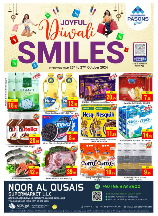 Diwali Smiles - Noor Al Qusais Supermarket & Al Karama, Dubai