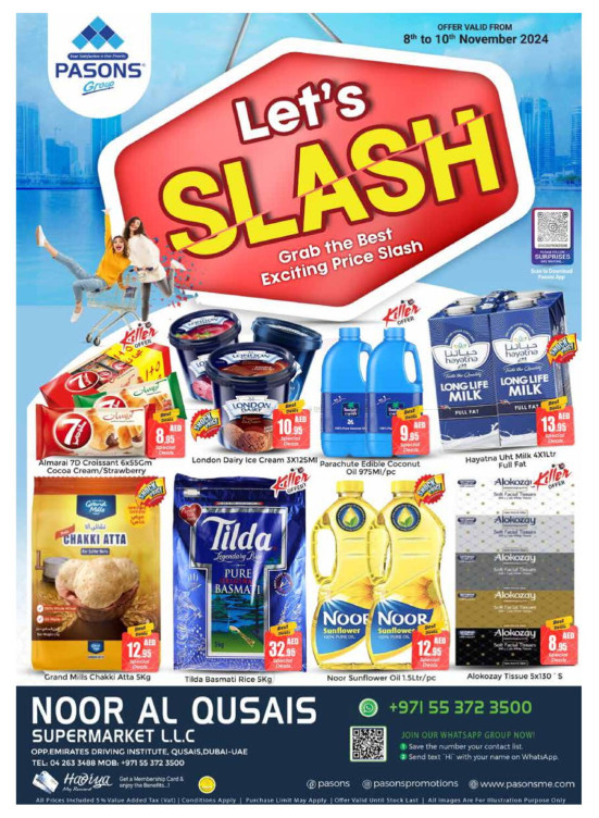 Let's Slash - Noor Al Qusais Supermarket & Al Karama, Dubai