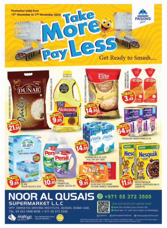 Take More & Pay Less - Noor Al Qusais Supermarket & Al Karama, Dubai