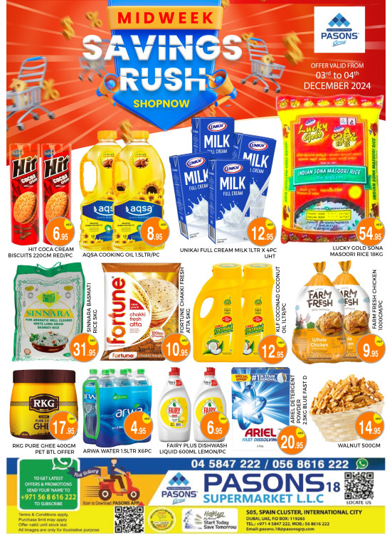 Midweek Deals - Pasons 18 Supermarket