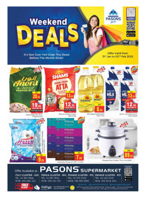 Weekend Deals - Pasons 18 Supermarket