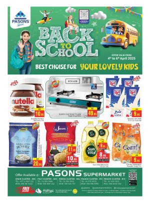 Back To School - Pasons 18 Supermarket