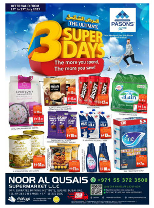 3 Super Days - Noor Al Qusais Supermarket