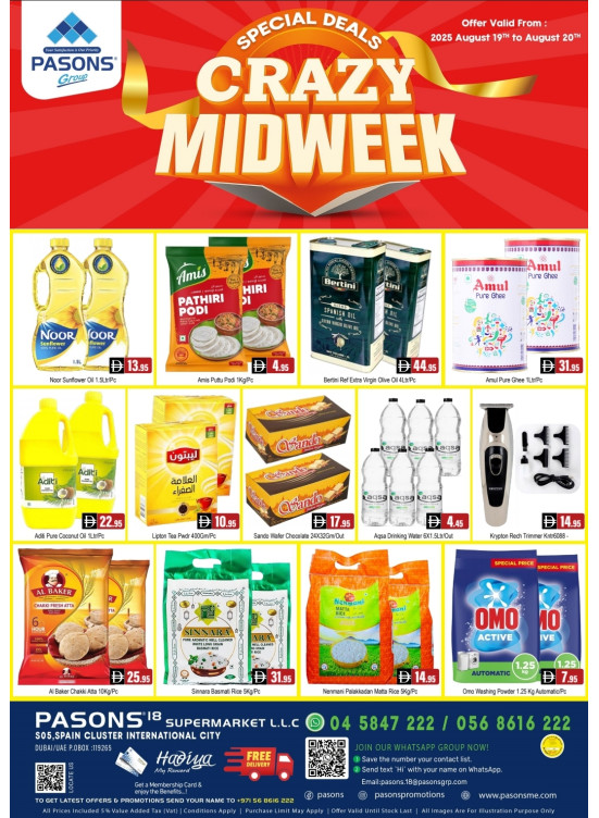 Crazy Midweek Deals - Pasons 18 Supermarket