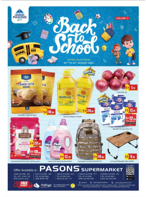 Back To School Deals - Pasons 18 Supermarket