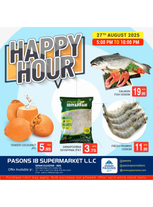 Happy Hours - Pasons 18 Supermarket