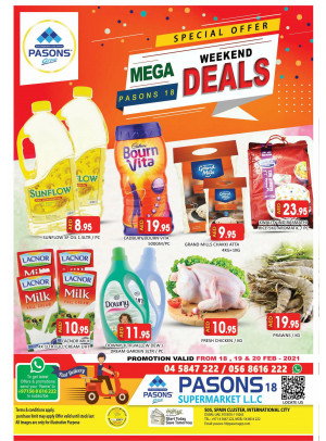 Weekend Deals - Pasons 18 Supermarket