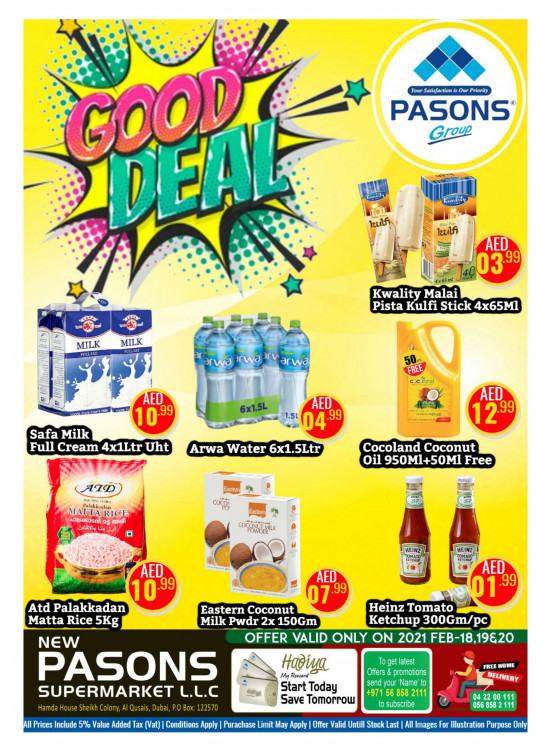 Good Deals Al Qusais from Pasons until 20th February Pasons UAE Offers & Promotions