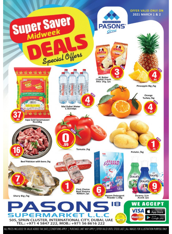 Midweek Super Saver - Pasons 18 Supermarket