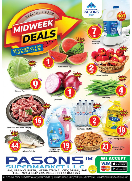 Midweek Deals - Pasons 18 Supermarket