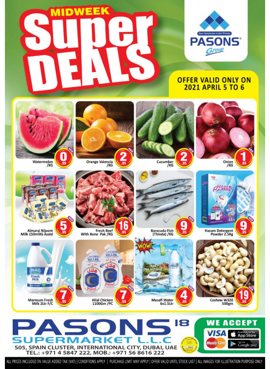 Midweek Super Deals - Pasons 18 Supermarket