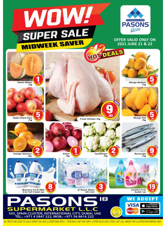 Midweek Saver - Pasons 18 Supermarket