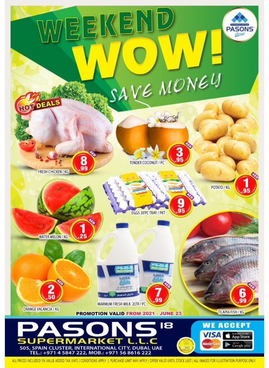 Weekend Deals - Pasons 18 Supermarket