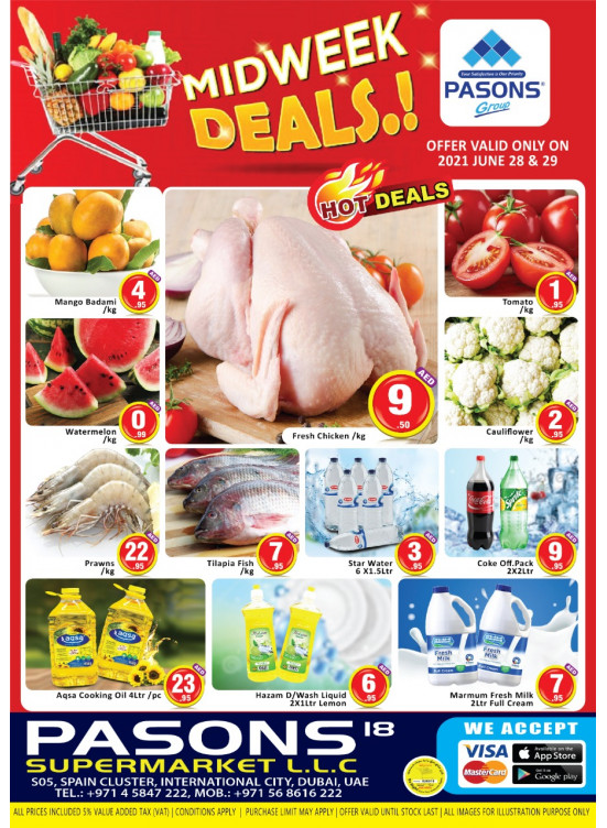 Midweek Deals - Pasons 18 Supermarket