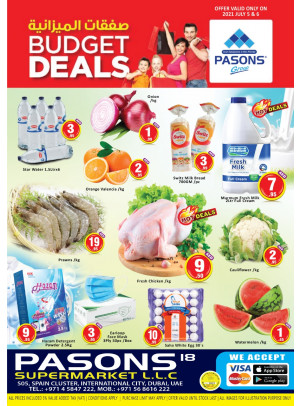 Budget Deals - Pasons 18 Supermarket