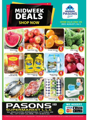 Midweek Deals - Pasons 18 Supermarket