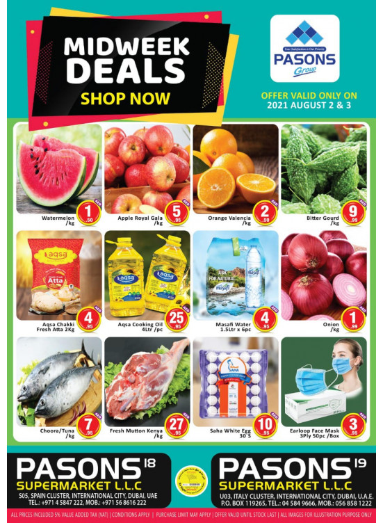 Midweek Deals - Pasons 19 Supermarket