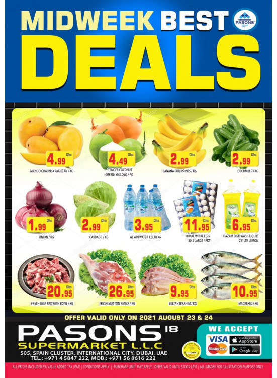 Midweek Best Deals - Pasons 18 Supermarket