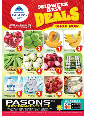 Midweek Best Deals - Pasons 18 Supermarket