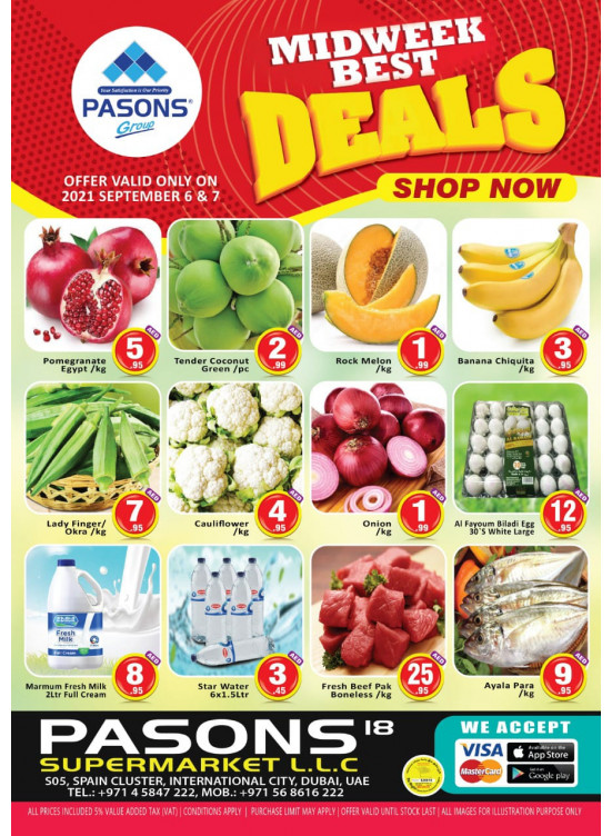 Midweek Best Deals - Pasons 18 Supermarket