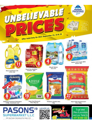 Unbelievable Prices - Pasons 19 Supermarket