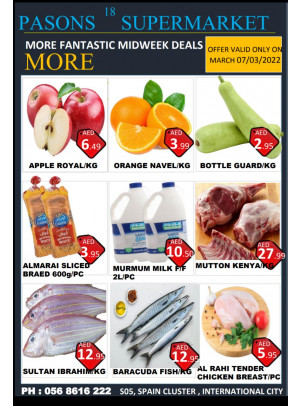 Midweek Deals - Pasons 18 Supermarket