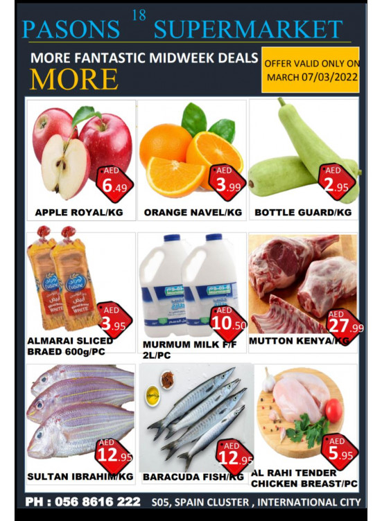 Midweek Deals - Pasons 18 Supermarket