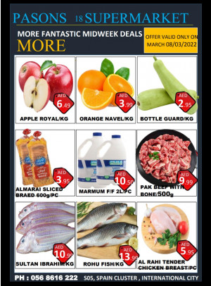 Midweek Deals - Pasons 18 Supermarket