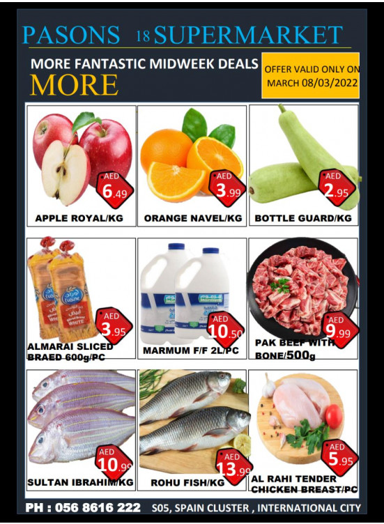 Midweek Deals - Pasons 18 Supermarket