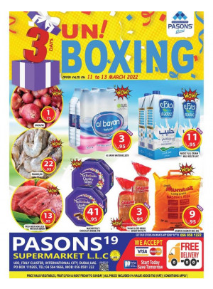 Weekend Deals - Pasons 19 Supermarket