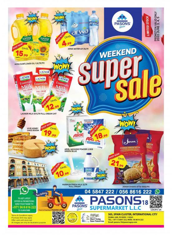 Weekend Super Sale - Pasons 18 Supermarket