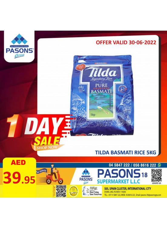 One Day Sale - Pasons 18 Supermarket