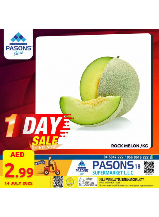 One Day Sale - Pasons 18 Supermarket