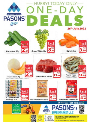 One Day Deals - Pasons 18 Supermarket