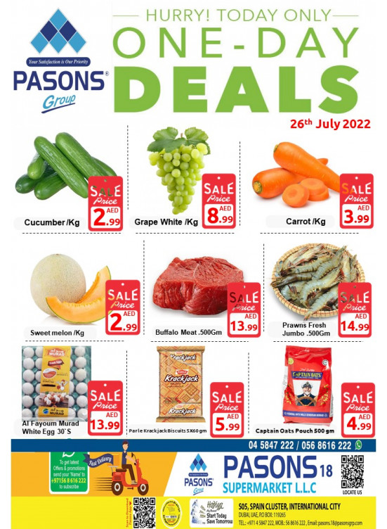One Day Deals - Pasons 18 Supermarket