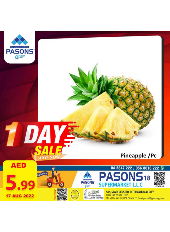 One Day Deals - Pasons 18 Supermarket