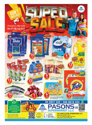 Super Sale - Pasons 18 Supermarket