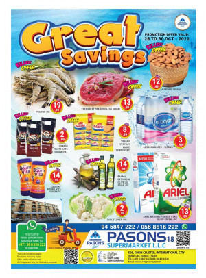 Weekend Deals - Pasons 18 Supermarket