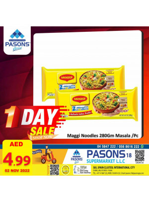 One Day Sale - Pasons 18 Supermarket